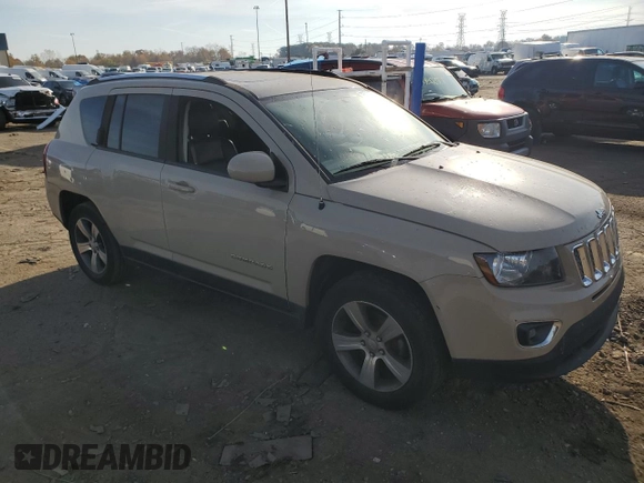 2016 Jeep Compass Latitude with VIN 1C4NJDEB9GD764730, listed as a Copart auction lot 76808544 with 123,937 mi miles and Clean Title. Bid and sale history available at carsss.com. Image 4.