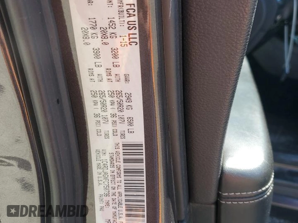 2015 Dodge Durango SXT with VIN 1C4RDJAGXFC750736, listed as a Copart auction lot 48340785 with 209,361 mi miles and Salvage Title. Bid and sale history available at DreamBid. Image 14.