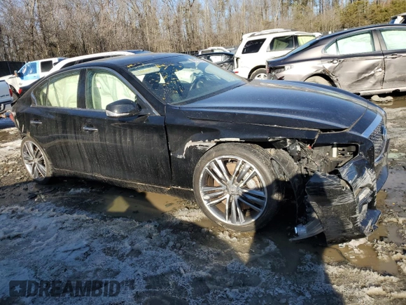 2017 Infiniti Q50 2.0t Premium with VIN JN1CV7AR6HM680577, listed as a Copart auction lot 88735105 with 48,805 mi miles and Salvage Title. Bid and sale history available at carsss.com. Image 4.