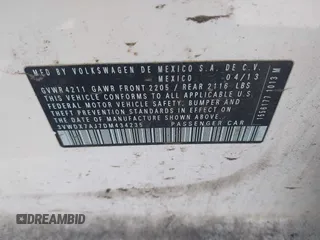 2013 Volkswagen Jetta SE с VIN 3VWDX7AJ7DM434235, выставлен на аукционе IAAI как лот 42292730 с пробегом 166 353 миль миль и . История ставок и продаж доступна на DreamBid. Изображение 9.