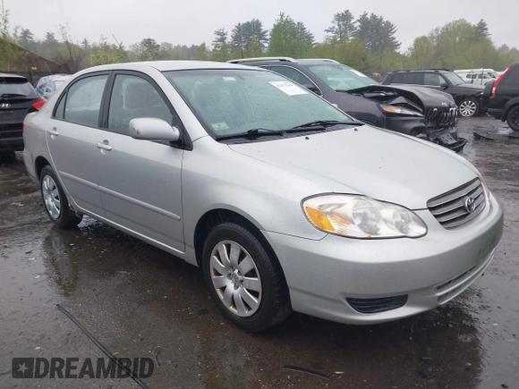 2004 Toyota Corolla CE with VIN JTDBR38E642035944, listed as a IAAI auction lot 42173263 with 119,302 mi miles. Bid and sale history available at carsss.com. Image 1.