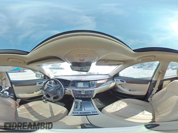 2018 Genesis G80 3.8L with VIN KMHGN4JEXJU245900, listed as a Copart auction lot 60552515 with 107,502 mi miles and Salvage title. Bid and sale history available at DreamBid. Image 15.