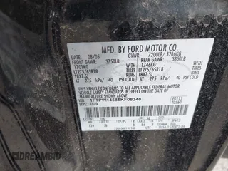 2005 Ford F-150 XLT with VIN 1FTPW14585KF08348, listed as a IAAI auction lot 42766741 with Not provided miles and . Bid and sale history available at DreamBid. Image 9.