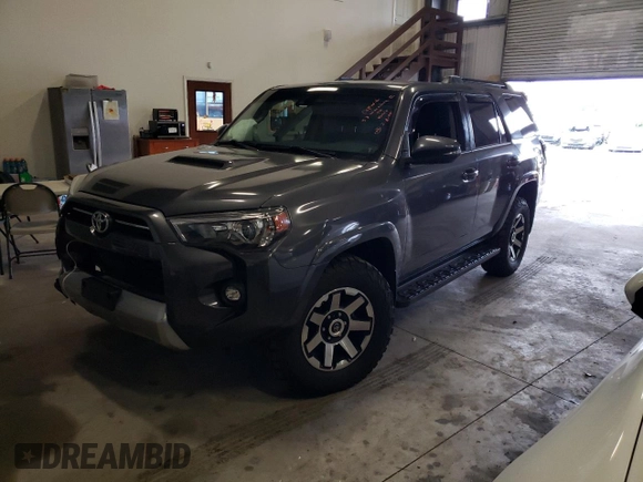 2022 Toyota 4Runner TRD Off Road Premium with VIN JTERU5JR0N5972743, listed as a Copart auction lot 44422585 with 107,559 mi miles and Salvage Title. Bid and sale history available at DreamBid. Image 1.