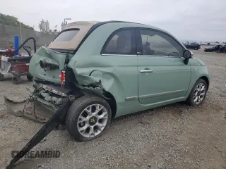 2016 FIAT 500 Lounge z VIN 3C3CFFER4GT143136, wystawiony jako Copart lot #58637325 z przebiegiem 68 761 mil mil oraz Szkoda całkowita • Salvage title. Historia ofert i sprzedaży dostępna na DreamBid. Obrazek 3.