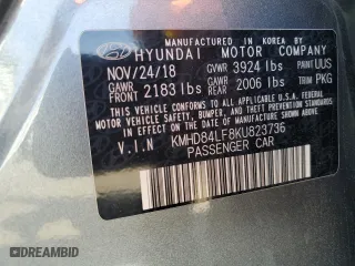 2019 Hyundai Elantra Preferred with VIN KMHD84LF8KU823736, listed as a Copart auction lot 42665585 with 102,132 mi miles and Salvage Title. Bid and sale history available at carsss.com. Image 12.