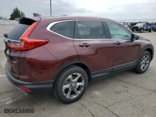 2019 Honda CR-V EX with VIN 2HKRW2H52KH661102, listed as a Copart auction lot 52445525 with 28,240 mi miles and Salvage Title. Bid and sale history available at carsss.com. Image 3.