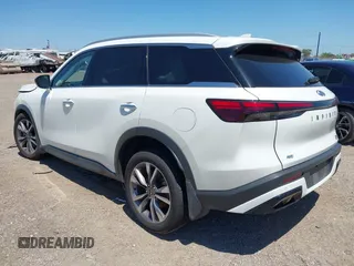 2024 Infiniti QX60 Luxe with VIN 5N1DL1FS0RC338206, listed as a IAAI auction lot 42236710 with 17,837 mi miles and . Bid and sale history available at DreamBid. Image 3.