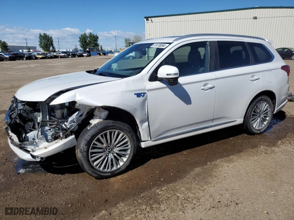 2019 Mitsubishi Outlander PHEV SEL with VIN JA4J24A55KZ607164, listed as a Copart auction lot 57478094 with 88133 miles and Salvage Title. Bid and sale history available at carsss.com. Image 1.