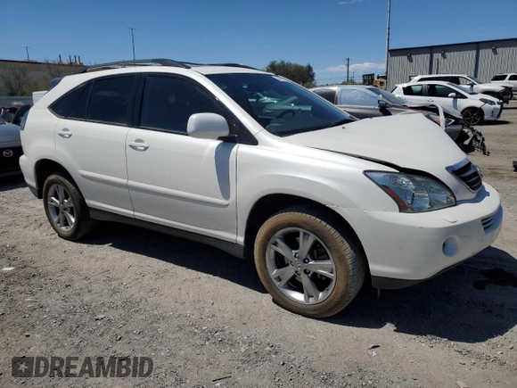2006 Lexus RX 400h with VIN JTJHW31U960022993, listed as a Copart auction lot 54889095 with 176,966 mi miles and Salvage title. Bid and sale history available at DreamBid. Image 4.