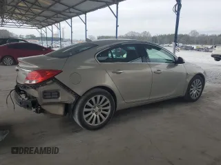 2011 Buick Regal CXL RL1 with VIN W04GN5EC7B1112799, listed as a Copart auction lot 46500085 with 204,960 mi miles and Salvage Title. Bid and sale history available at carsss.com. Image 3.