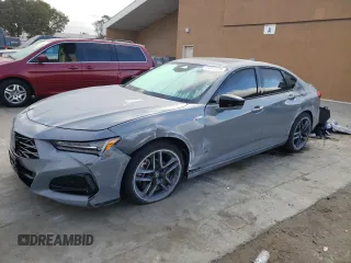 2024 Acura TLX w/A-Spec Package with VIN 19UUB6F59RA000539, listed as a Copart auction lot 77465054 with 4,739 mi miles and Salvage Title. Bid and sale history available at carsss.com. Image 1.