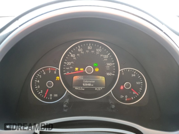 2012 Volkswagen Beetle 2.0T Turbo w/Sun/Snd/Nav PZEV with VIN 3VWVA7AT1CM609293, listed as a Copart auction lot 43752095 with 92,048 mi miles and Salvage Title. Bid and sale history available at carsss.com. Image 9.