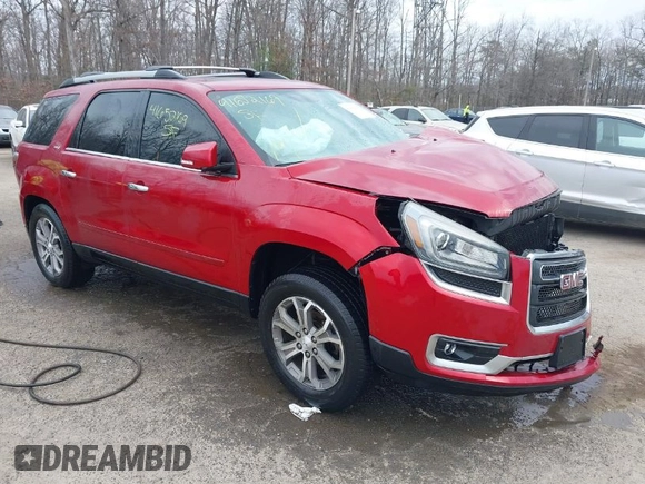 2013 GMC Acadia SLT with VIN 1GKKRRKD3DJ256561, listed as a IAAI auction lot 41652169 with 111,394 mi miles. Bid and sale history available at carsss.com. Image 1.