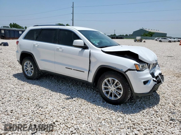 2021 Jeep Grand Cherokee Laredo E with VIN 1C4RJEAG7MC596709, listed as a Copart auction lot 57466875 with 56,164 mi miles and Salvage title. Bid and sale history available at DreamBid. Image 4.