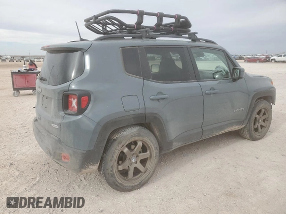2018 Jeep Renegade Latitude with VIN ZACCJABH4JPH33439, listed as a Copart auction lot 48792455 with 37,992 mi miles and Salvage title. Bid and sale history available at DreamBid. Image 3.