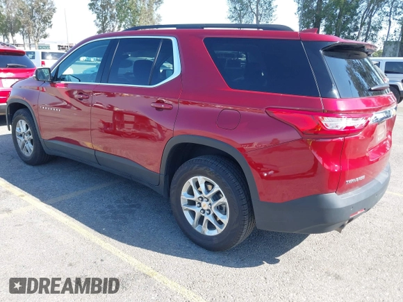 2020 Chevrolet Traverse LT Cloth with VIN 1GNERGKW5LJ300483, listed as a IAAI auction lot 41988927 with 89,250 mi miles. Bid and sale history available at carsss.com. Image 3.