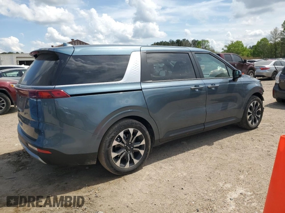 2024 Kia Carnival EX with VIN KNDNC5H3XR6404619, listed as a Copart auction lot 50740555 with 23,374 mi miles and Salvage Title. Bid and sale history available at carsss.com. Image 3.