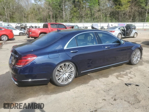 2020 Mercedes-Benz S-Class S 560 with VIN W1KUG8DB1LA586803, listed as a Copart auction lot 50613785 with 55,539 mi miles and Non Repairable. Bid and sale history available at carsss.com. Image 3.