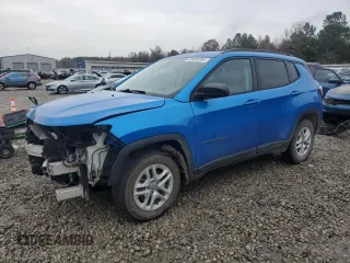 2018 Jeep Compass Sport with VIN 3C4NJCAB2JT287351, listed as a Copart auction lot 83685394 with 67,046 mi miles and Salvage Title. Bid and sale history available at carsss.com. Image 1.