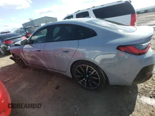 2023 BMW i4 M50 with VIN WBY33AW05PFR07737, listed as a Copart auction lot 44055154 with 9,252 mi miles and Salvage Title. Bid and sale history available at carsss.com. Image 2.