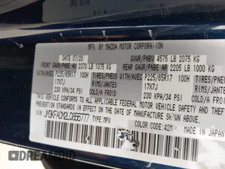 2020 Mazda CX-5 Touring with VIN JM3KFACM2L0856777, listed as a IAAI auction lot 42073972 with 151,628 mi miles. Bid and sale history available at carsss.com. Image 9.