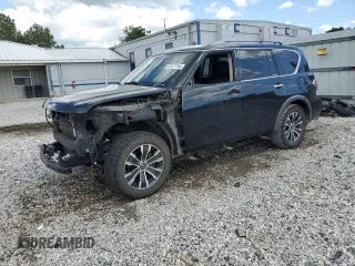 2020 Nissan Armada SL with VIN JN8AY2NC3L9618493, listed as a Copart auction lot 52417744 with 124,939 mi miles and Salvage Title. Bid and sale history available at carsss.com. Image 1.
