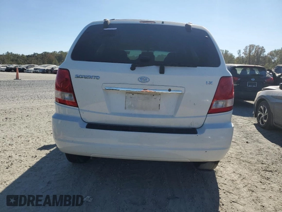 2005 Kia Sorento LX with VIN KNDJD733855490835, listed as a Copart auction lot 74212444 with 265,861 mi miles and Salvage Title. Bid and sale history available at carsss.com. Image 6.