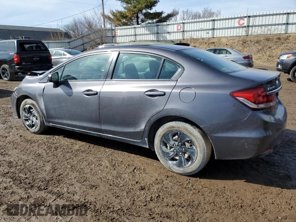 2015 Honda Civic Sedan LX with VIN 19XFB2F57FE105119, listed as a Copart auction lot 49990185 with 174,376 mi miles and Clean Title. Bid and sale history available at carsss.com. Image 2.