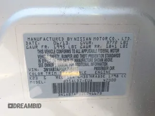 2013 Nissan Sentra SR with VIN 3N1AB7AP0DL746673, listed as a IAAI auction lot 42059562 with 144,247 mi miles and . Bid and sale history available at DreamBid. Image 9.