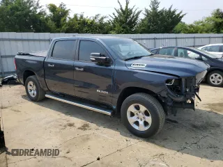 2020 Ram 1500 Big Horn with VIN 1C6RRFFG0LN394747, listed as a Copart auction lot 61749635 with 47,813 mi miles and Salvage title. Bid and sale history available at DreamBid. Image 4.