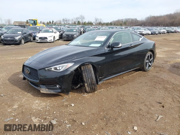 2021 Infiniti Q60 Red Sport 400 with VIN JN1FV7LL4MM560101, listed as a IAAI auction lot 41459579 with 29,340 mi miles and . Bid and sale history available at DreamBid. Image 17.