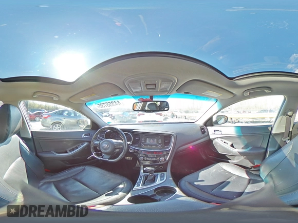 2015 Kia Optima SX Turbo with VIN 5XXGR4A69FG375214, listed as a Copart auction lot 44355735 with 95,386 mi miles and Salvage Title. Bid and sale history available at carsss.com. Image 13.