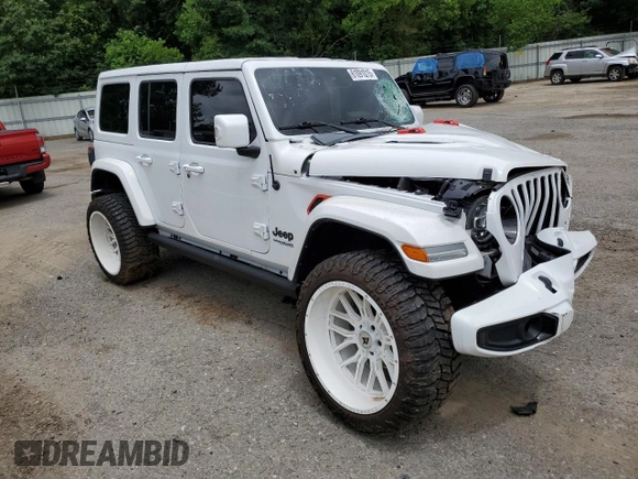 2022 Jeep Wrangler Unlimited Sahara with VIN 1C4HJXEN9NW190351, listed as a Copart auction lot 61091015 with 40,794 mi miles and Clean title. Bid and sale history available at DreamBid. Image 4.