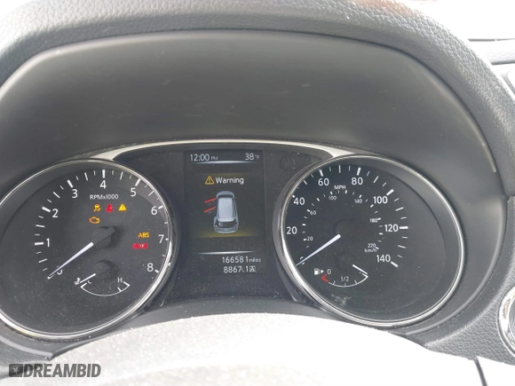 2016 Nissan Rogue S with VIN KNMAT2MV6GP699519, listed as a IAAI auction lot 41453258 with 166,581 mi miles. Bid and sale history available at carsss.com. Image 7.