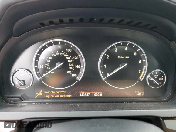 2011 BMW 7 Series 750i with VIN WBAKA8C58BCY36911, listed as a Copart auction lot 45759995 with 143,647 mi miles and Clean title. Bid and sale history available at DreamBid. Image 9.