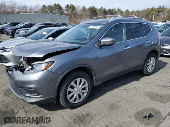 2016 Nissan Rogue S with VIN KNMAT2MV9GP609649, listed as a Copart auction lot 47899345 with 86,407 mi miles and Salvage Title. Bid and sale history available at carsss.com. Image 1.