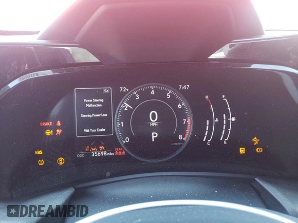 2023 Lexus NX 250 with VIN JTJADCAZXP2007217, listed as a Copart auction lot 60753065 with 35,698 mi miles and Salvage title. Bid and sale history available at DreamBid. Image 9.