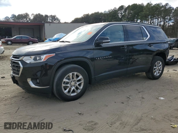2021 Chevrolet Traverse LT Cloth with VIN 1GNERGKWXMJ219416, listed as a Copart auction lot 83608164 with 50,758 mi miles and Salvage Title. Bid and sale history available at carsss.com. Image 1.