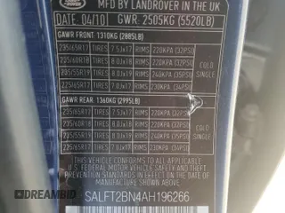 2010 Land Rover LR2 HSE with VIN SALFT2BN4AH196266, listed as a Copart auction lot 56655865 with Not provided miles and Clean title. Bid and sale history available at DreamBid. Image 13.