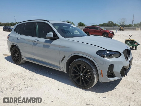 2024 BMW X3 sDrive30i z VIN 5UX43DP0XR9X30530, wystawiony jako Copart lot #53082015 z przebiegiem 10 748 mil mil oraz Szkoda całkowita • Salvage title. Historia ofert i sprzedaży dostępna na DreamBid. Obrazek 4.
