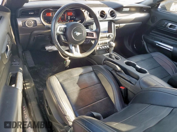 2021 Ford Mustang EcoBoost with VIN 1FA6P8TH5M5112166, listed as a Copart auction lot 57572685 with 46,611 mi miles and Salvage title. Bid and sale history available at DreamBid. Image 8.