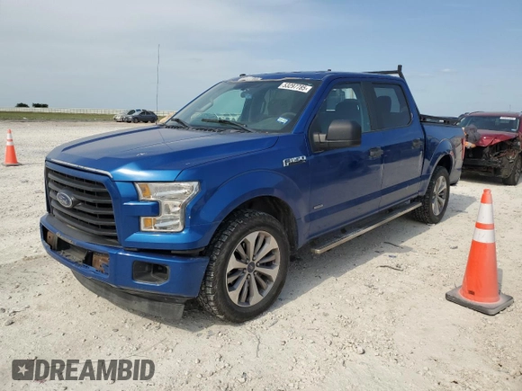 2017 Ford F-150 XL with VIN 1FTEW1CP9HKE14736, listed as a Copart auction lot 53297785 with 195,991 mi miles and Salvage Title. Bid and sale history available at carsss.com. Image 1.