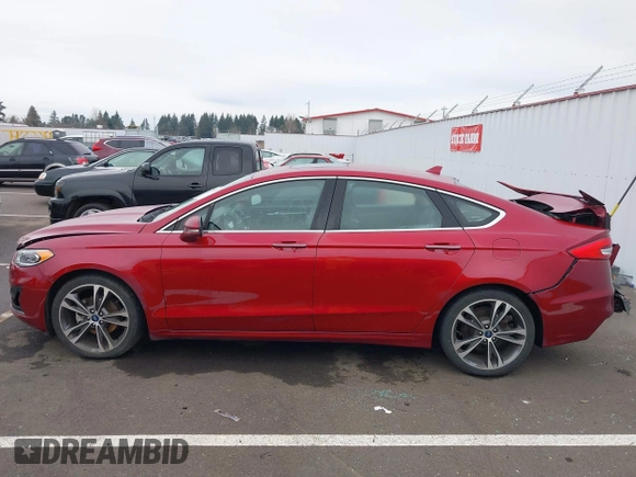2019 Ford Fusion Titanium with VIN 3FA6P0K98KR179513, listed as a IAAI auction lot 41820059 with 112,155 mi miles. Bid and sale history available at carsss.com. Image 14.