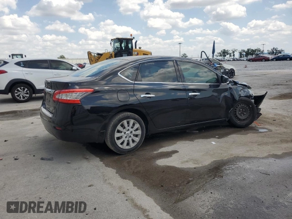 2015 Nissan Sentra S with VIN 3N1AB7AP0FY303851, listed as a Copart auction lot 54795265 with 123,385 mi miles and Salvage Title. Bid and sale history available at carsss.com. Image 3.