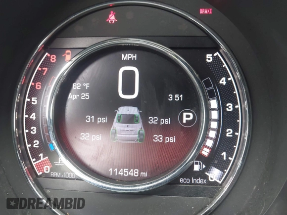 2015 FIAT 500 Sport with VIN 3C3CFFBR2FT528116, listed as a IAAI auction lot 42136399 with 114,548 mi miles. Bid and sale history available at carsss.com. Image 7.