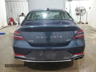 2023 Genesis G70 2.0T with VIN KMTG34TA5PU126988, listed as a Copart auction lot 73927763 with 7,649 mi miles and Clean Title. Bid and sale history available at DreamBid. Image 6.