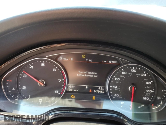 2015 Audi A8 3.0T с VIN WAU3GAFD2FN011129, выставлен на аукционе Copart как лот 64904045 с пробегом 147 549 миль миль и Чистый • Clean title. История ставок и продаж доступна на DreamBid. Изображение 9.