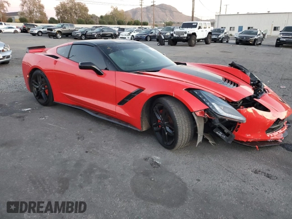 2017 Chevrolet Corvette 1LT with VIN 1G1YB2D75H5114986, listed as a Copart auction lot 84554274 with 66,105 mi miles and Salvage Title. Bid and sale history available at carsss.com. Image 4.