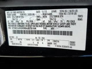 2013 Ford Escape SE with VIN 1FMCU0GX0DUB76108, listed as a Copart auction lot 50599605 with 127,383 mi miles and Salvage Title. Bid and sale history available at carsss.com. Image 16.